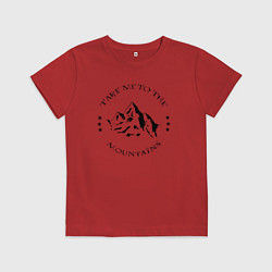 Футболка хлопковая детская Возьми меня в горы, цвет: красный