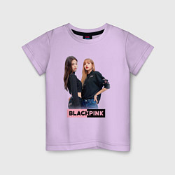 Футболка хлопковая детская Blackpink kpop, цвет: лаванда