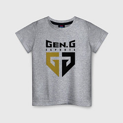 Футболка хлопковая детская Gen G Esports лого, цвет: меланж