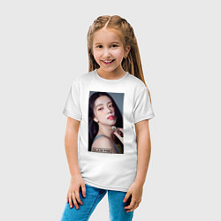 Футболка хлопковая детская Kim Jisoo, цвет: белый — фото 2