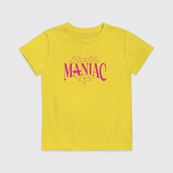 Футболка хлопковая детская Maniac - stray kids, цвет: желтый