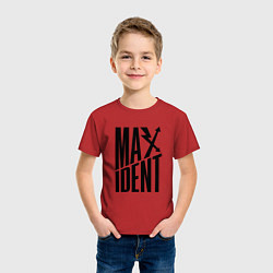 Футболка хлопковая детская Maxident - black - stray kids, цвет: красный — фото 2