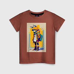 Детская футболка Fox cub - urban style - neural network
