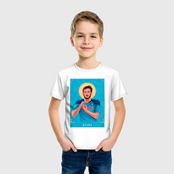 Футболка хлопковая детская Квара ФК Наполи Хвича Кварацхелия, цвет: белый — фото 2