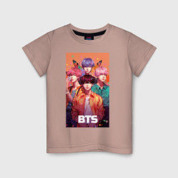 Детская футболка BTS kpop anime