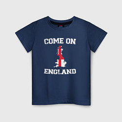 Футболка хлопковая детская Come on England, цвет: тёмно-синий