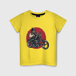 Футболка хлопковая детская Biker red sun, цвет: желтый