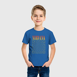Футболка хлопковая детская Nirvana лого, цвет: синий — фото 2