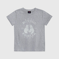 Футболка хлопковая детская Boxing fighter, цвет: меланж