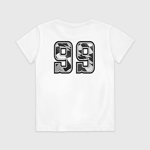 Детская футболка Год рождения номер регион 99 / Белый – фото 2