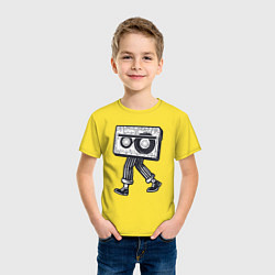 Футболка хлопковая детская Walking tape, цвет: желтый — фото 2