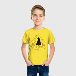 Футболка хлопковая детская Горный релакс, цвет: желтый — фото 2