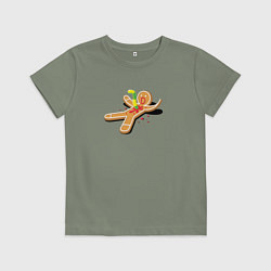 Футболка хлопковая детская Чужой из пряни, цвет: авокадо