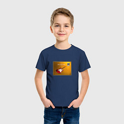 Футболка хлопковая детская Play real music, цвет: тёмно-синий — фото 2