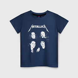 Футболка хлопковая детская Metallica band, цвет: тёмно-синий