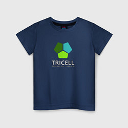 Футболка хлопковая детская Tricell Inc, цвет: тёмно-синий