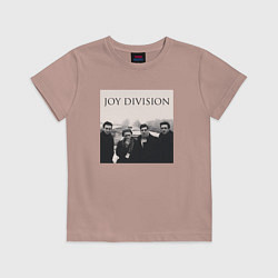 Футболка хлопковая детская Тру фанат Joy Division, цвет: пыльно-розовый