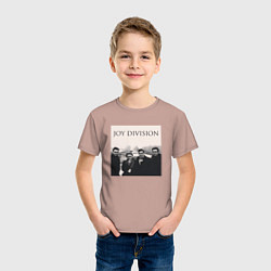 Футболка хлопковая детская Тру фанат Joy Division, цвет: пыльно-розовый — фото 2