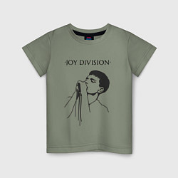 Футболка хлопковая детская Йен Кёртис Joy Division, цвет: авокадо