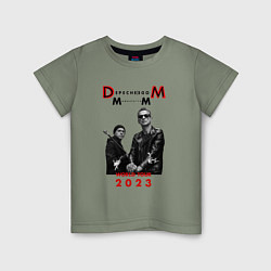 Футболка хлопковая детская Depeche Mode 2023 Memento Mori - Dave & Martin 03, цвет: авокадо