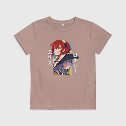 Футболка хлопковая детская Эрис и Рокси, цвет: пыльно-розовый