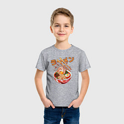 Футболка хлопковая детская Ramen Рамен, цвет: меланж — фото 2