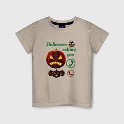 Детская футболка Хэллоуин, ночной звонок