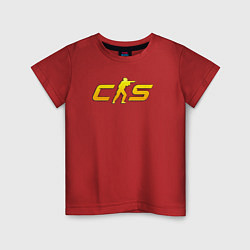 Детская футболка CS2 yellow logo
