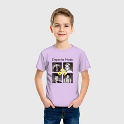 Футболка хлопковая детская Depeche Mode - DM retro, цвет: лаванда — фото 2