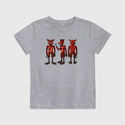 Футболка хлопковая детская Три Фокси, цвет: меланж