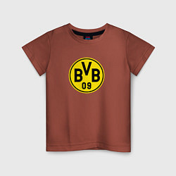 Футболка хлопковая детская Borussia fc sport, цвет: кирпичный
