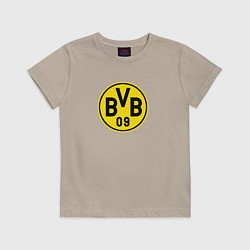 Футболка хлопковая детская Borussia fc sport, цвет: миндальный