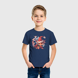 Футболка хлопковая детская 2024 Happy Dragon year, цвет: тёмно-синий — фото 2