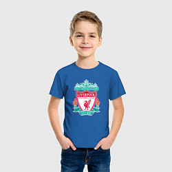 Футболка хлопковая детская Liverpool fc sport collection, цвет: синий — фото 2