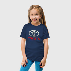 Футболка хлопковая детская Toyota sport auto brend, цвет: тёмно-синий — фото 2
