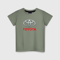 Футболка хлопковая детская Toyota sport auto brend, цвет: авокадо