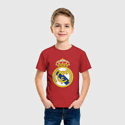 Футболка хлопковая детская Real madrid fc sport, цвет: красный — фото 2