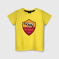 Футболка хлопковая детская Roma sport fc, цвет: желтый