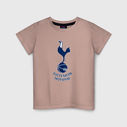 Футболка хлопковая детская Tottenham Hotspur fc sport, цвет: пыльно-розовый