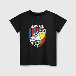 Футболка хлопковая детская Viktoria fc sport, цвет: черный