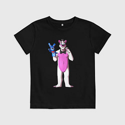 Футболка хлопковая детская Фантайм Фредди и Бон Бон выступают, цвет: черный