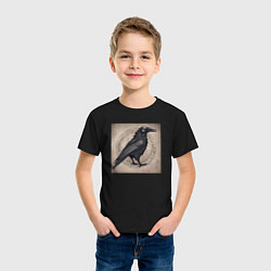 Футболка хлопковая детская Сумрачный ворон из портала, цвет: черный — фото 2