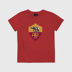 Футболка хлопковая детская Roma fc club, цвет: красный