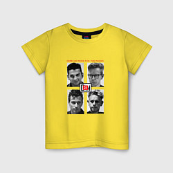 Футболка хлопковая детская Depeche Mode - 101 For The Masses tour, цвет: желтый