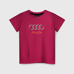 Футболка хлопковая детская Audi brend, цвет: маджента