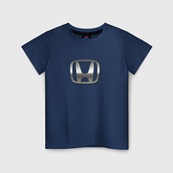 Футболка хлопковая детская Honda sport auto silver, цвет: тёмно-синий