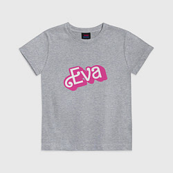 Футболка хлопковая детская Eva -retro barbie style, цвет: меланж