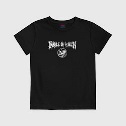 Футболка хлопковая детская Cradle of Filth: emblem, цвет: черный
