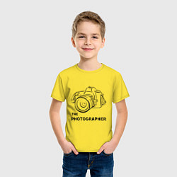 Футболка хлопковая детская Я фотограф с камерой, цвет: желтый — фото 2