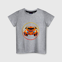Футболка хлопковая детская Orange transformer car, цвет: меланж